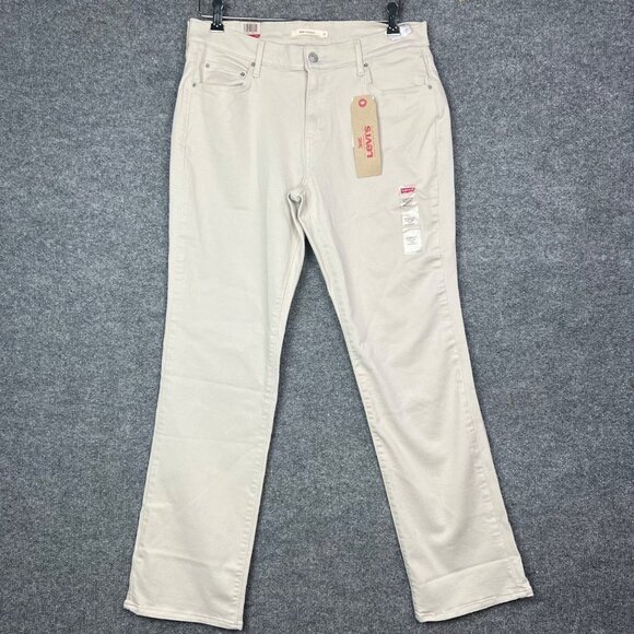 NEW Levi's Men's 505 Straight Leg Regular Fit Jeans cream Size 12M - Picture 1 of 7
